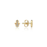 Load image into Gallery viewer, Silver Mystic full hamsa studs
