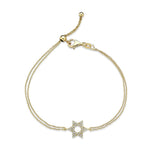 Load image into Gallery viewer, 14k gold Classic Star of David bracelet