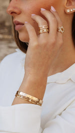 Load image into Gallery viewer, 14k gold Honeycomb bangle full diamonds