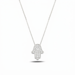 Load image into Gallery viewer, 14K Gold Thic classic Hamsa Necklace diamonds