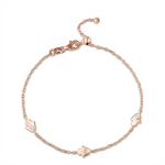 Load image into Gallery viewer, 14k gold  Mystic 3 charm single hamsa beacelet
